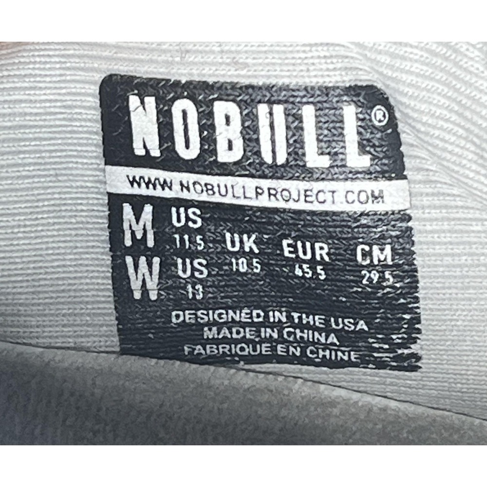 NOBULL Shoes Mens Size 11.5 White Mesh Runner Gray Training Athletic Gym - Picture 6 of 8